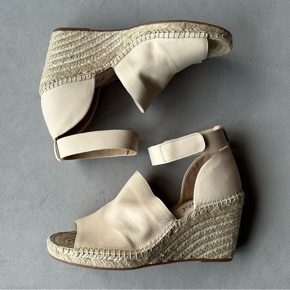 Splendid ~ Leather Espadrille Wedge Sandal ~ Women’s Size 8.5